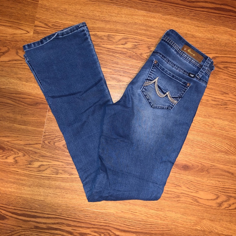 Straight legged jeans